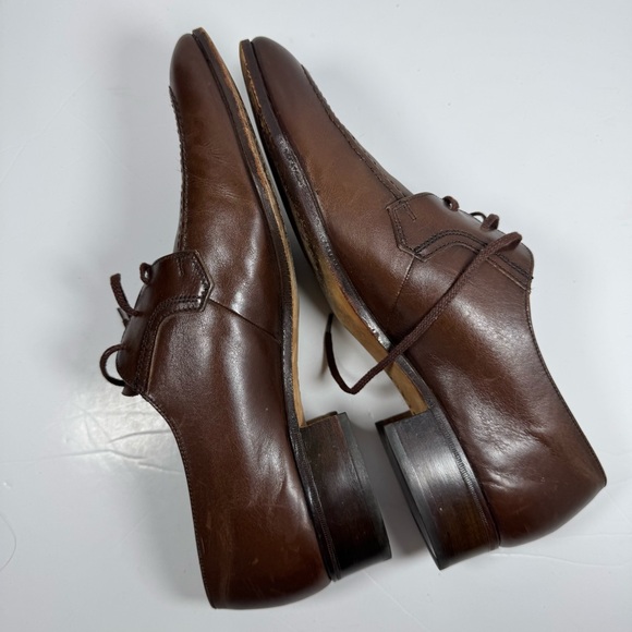 Bally Fantastic Brown Leather Derby Shoes Men’s 8.5 Made in France Retro Classic - Picture 7 of 11